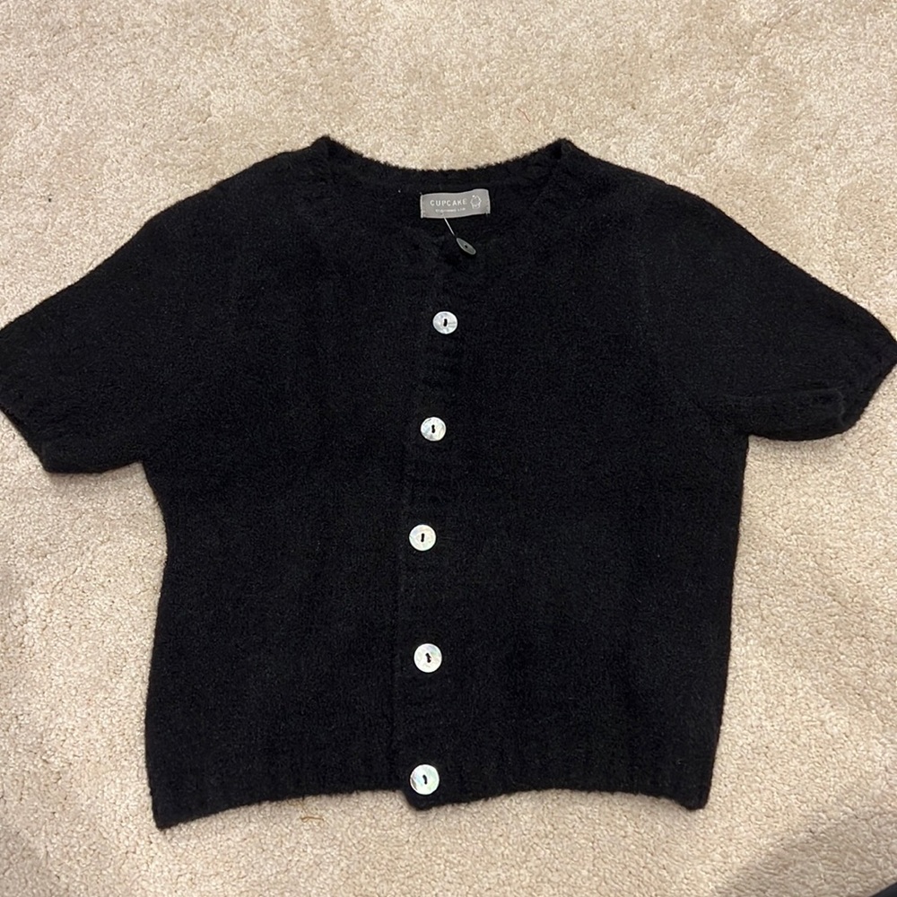 Women’s black Gwendalyn fuzzy sweater